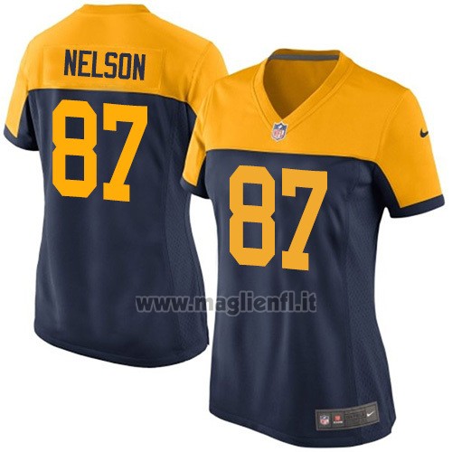 Maglia NFL Game Donna Green Bay Packers Nelson Nero Giallo
